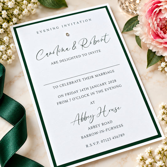Flat Mounted Evening Invitation