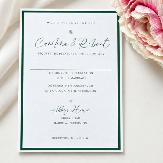 Flat Mounted Wedding Invitation