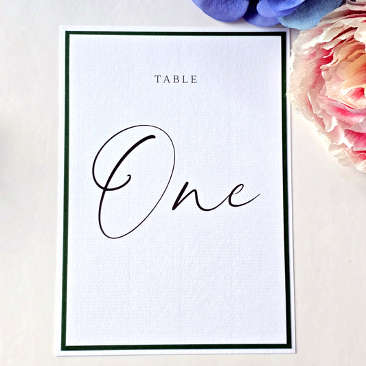 Flat Mounted Table Number Signs
