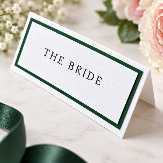 Folded Tent Style Placecards with Mount Card Layer